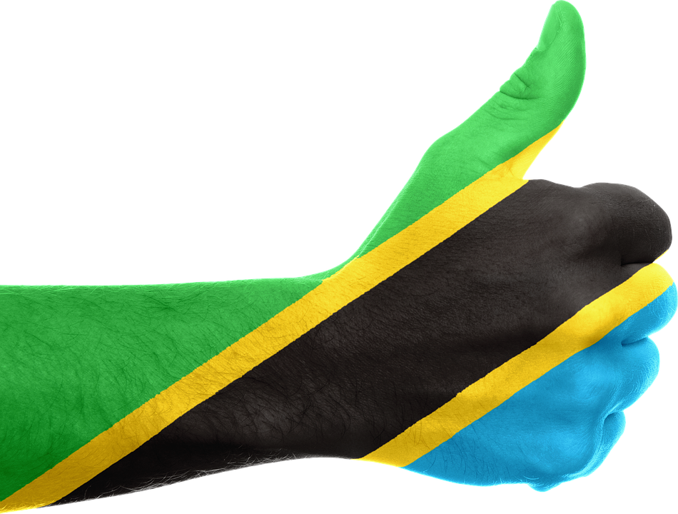 Tanzania Flag Thumbs Up Gesture PNG