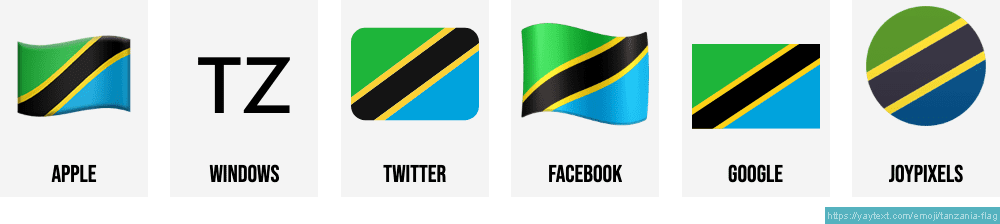 Tanzania_ Flag_ Emoji_ Variations PNG