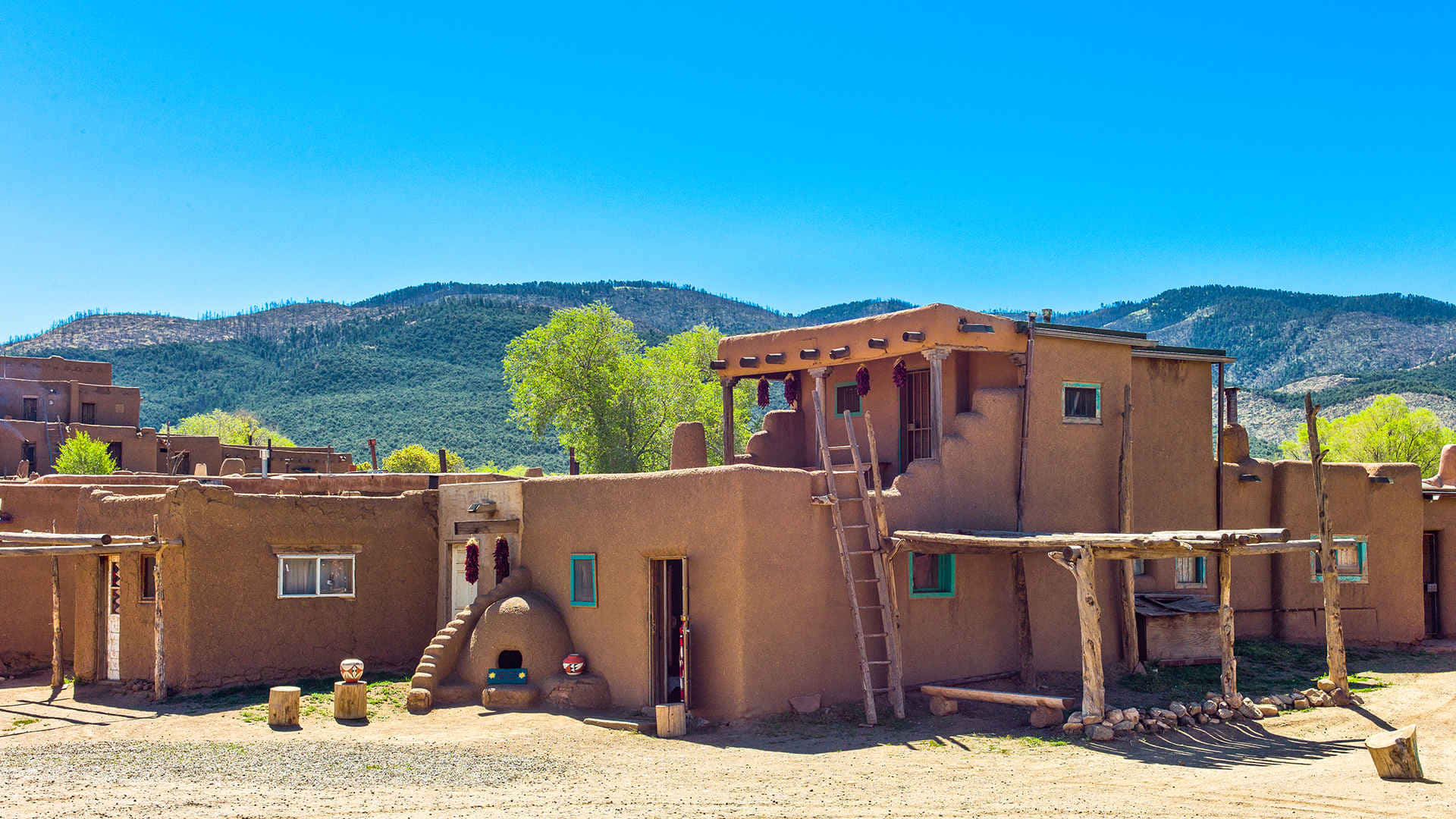 Taos Pueblo Dwellings Wallpaper
