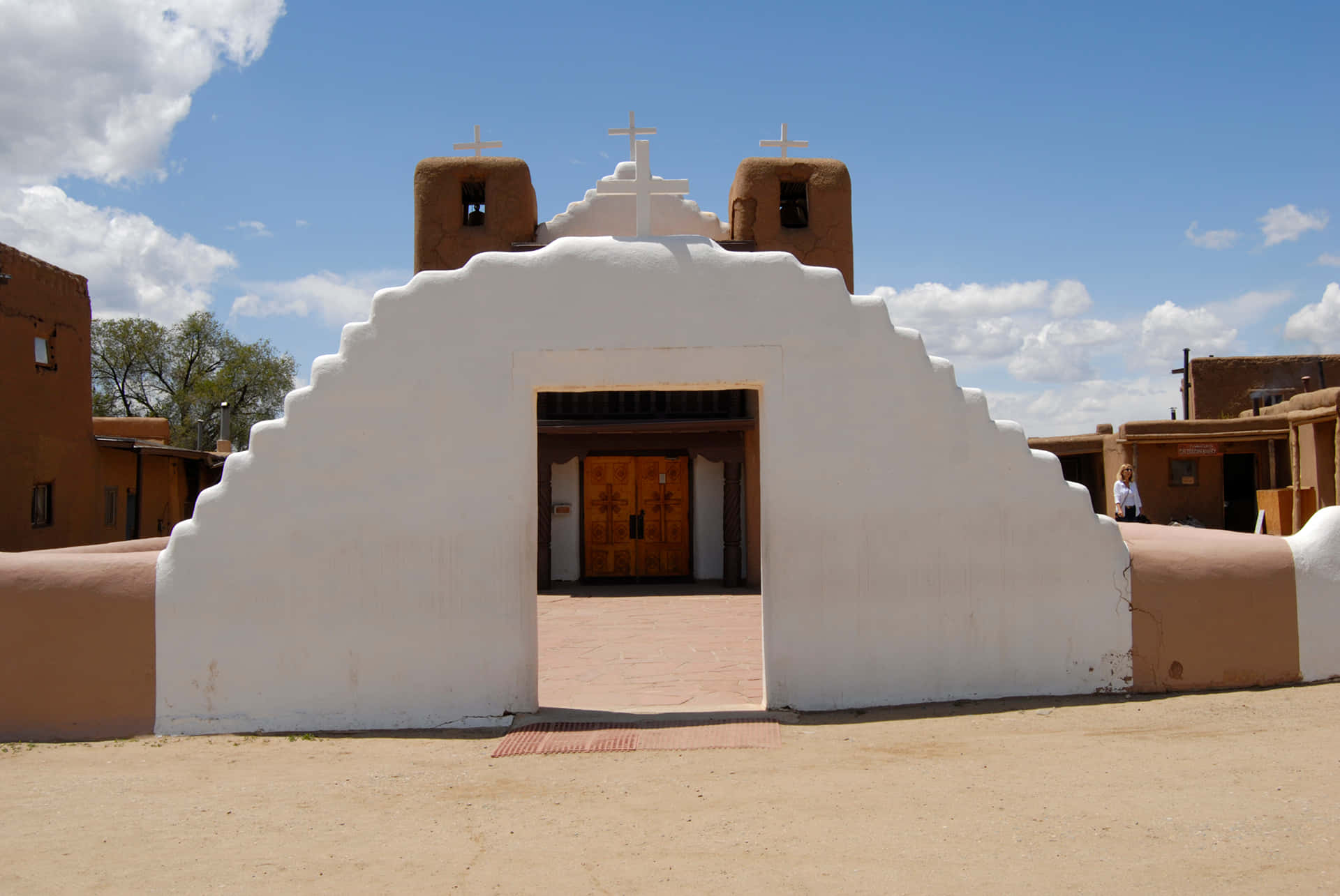 Taos Pueblo San Geronimo Chapel Entrance Wallpaper
