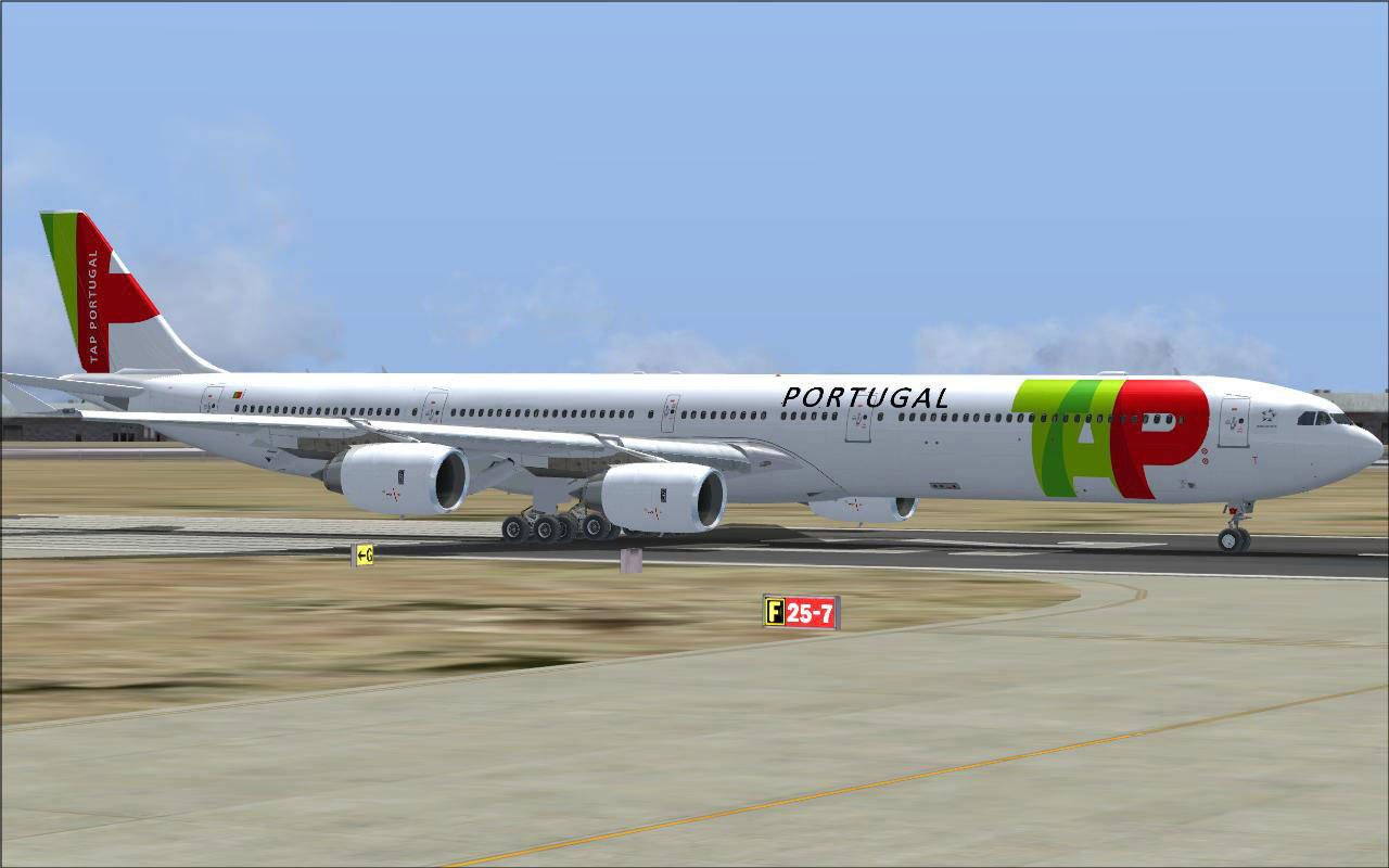 Tapportugal F257 Flygplanet. Wallpaper