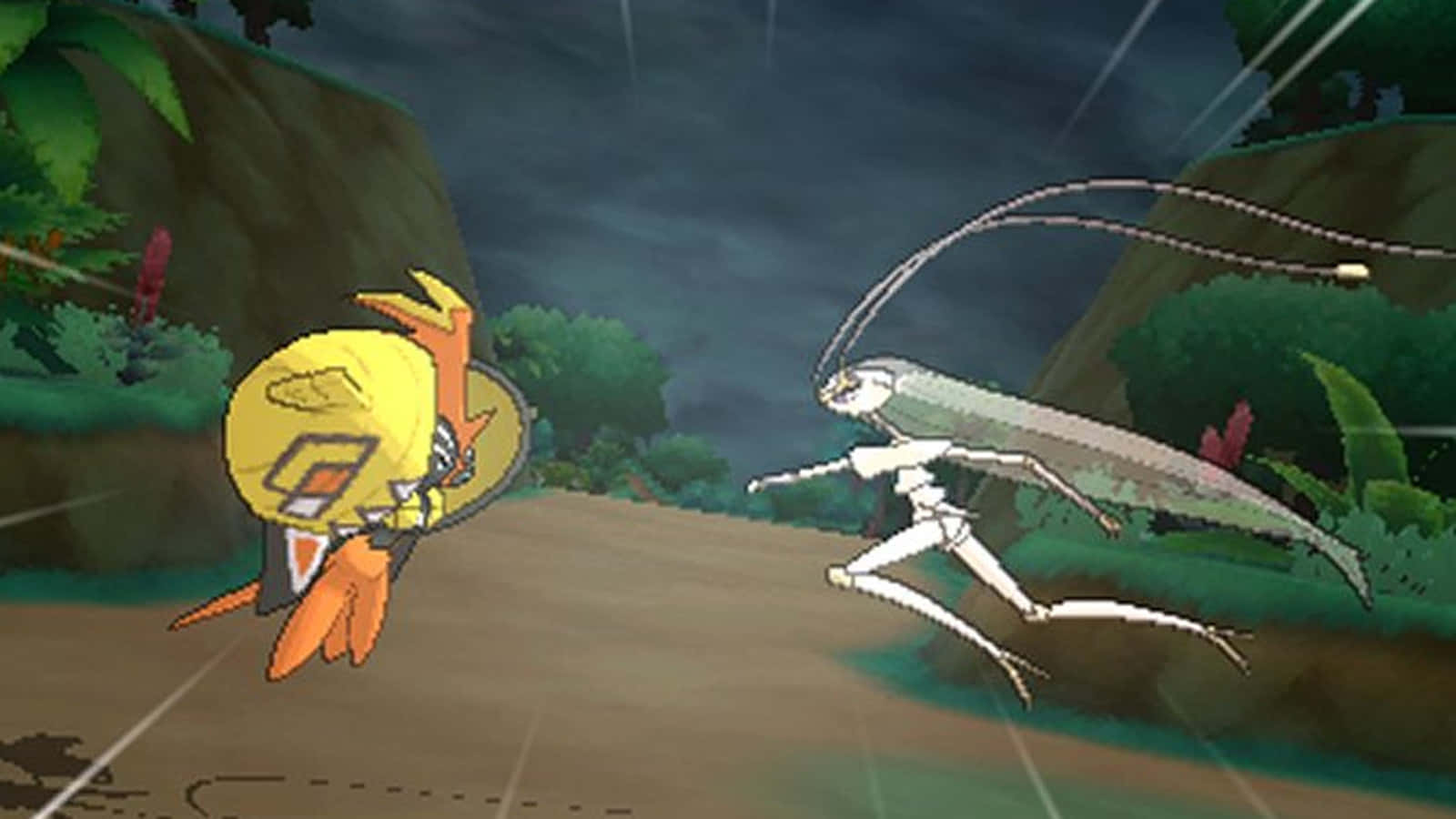 Tapukoko Gegen Pheromosa Pokémon Kampf Wallpaper