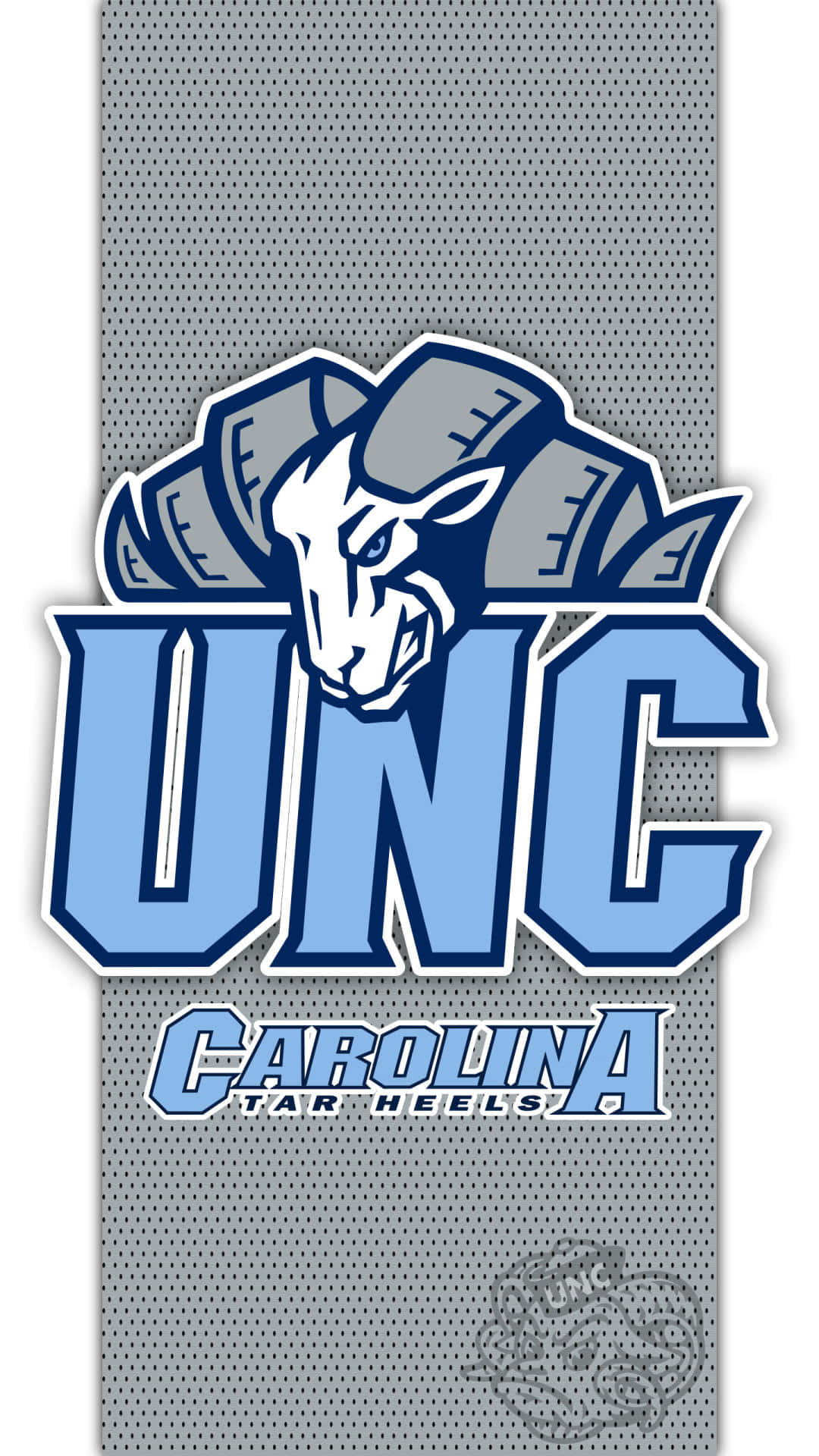 Unc Carolina Rams Logo On A Gray Background Wallpaper