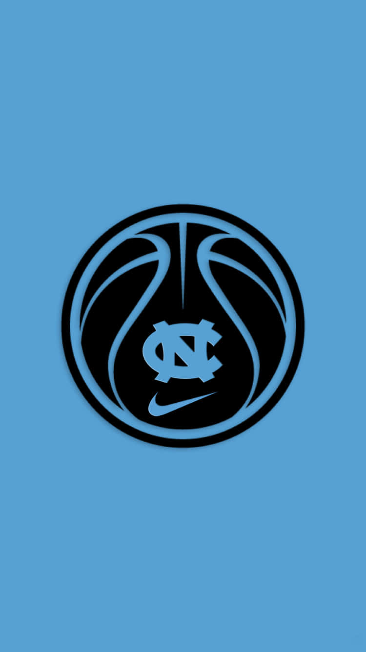 Nike Tar Heels Basketball Logo On A Blue Background Wallpaper
