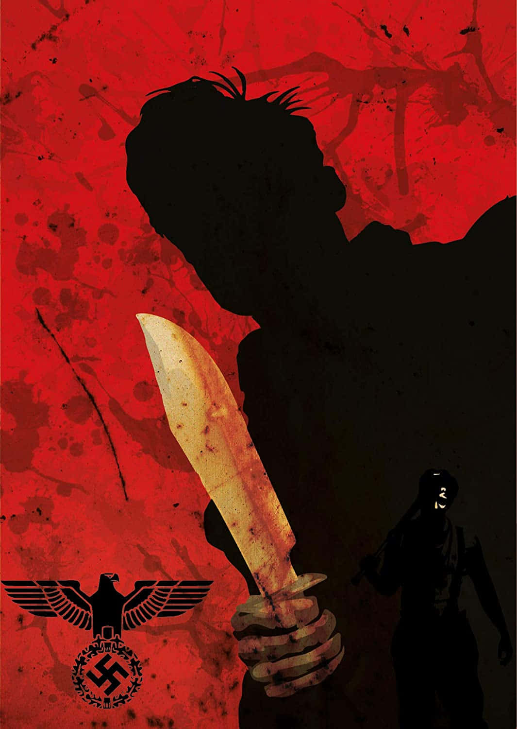 Tarantino Inspired Red Silhouette Artwork Wallpaper