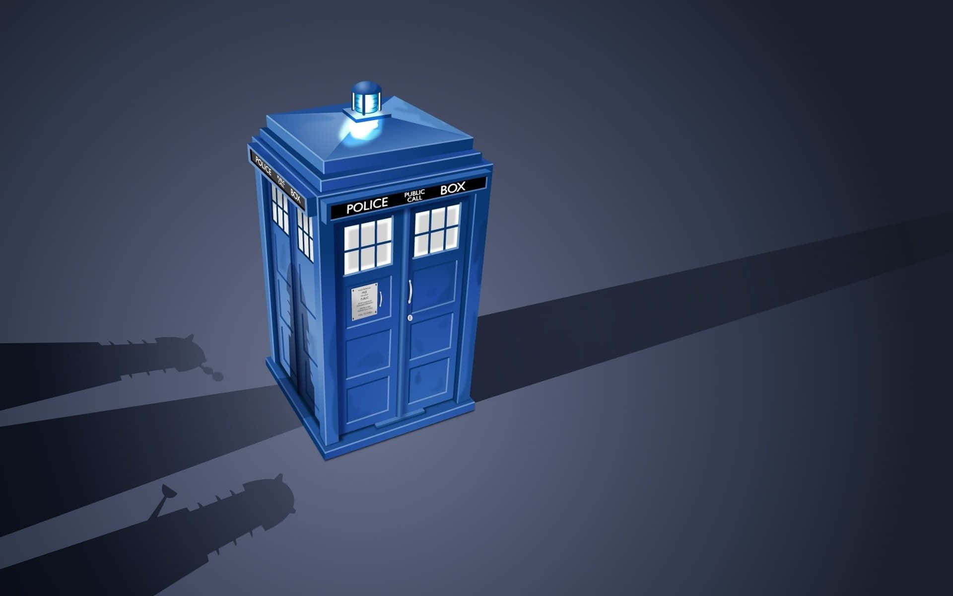 The Iconic Police Box of the TARDIS Through Time&Space Wallpaper