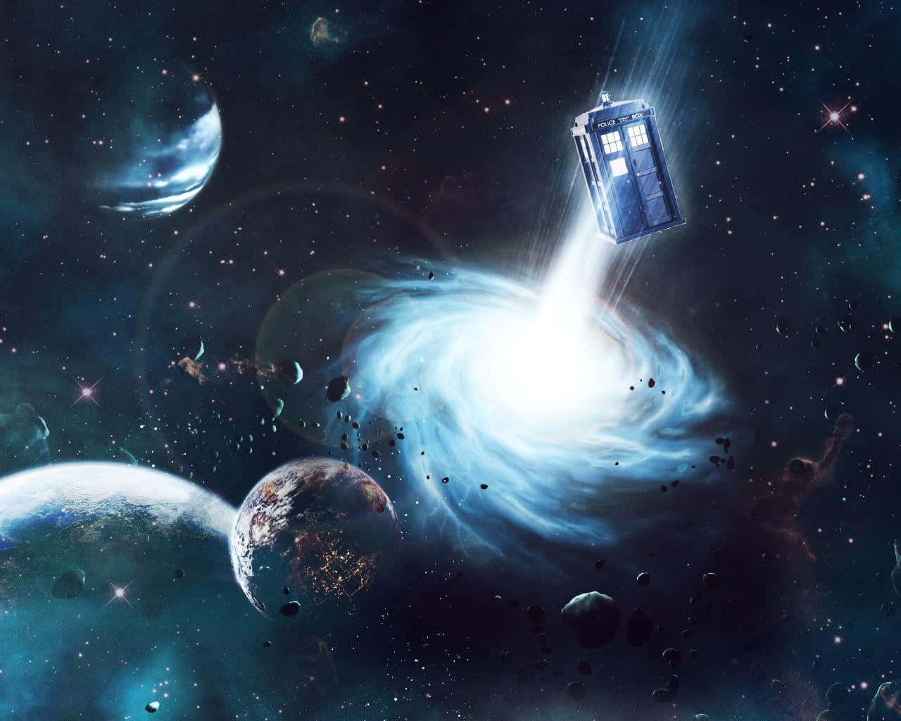 Oplev storhed med det ikoniske TARDIS-tapet. Wallpaper