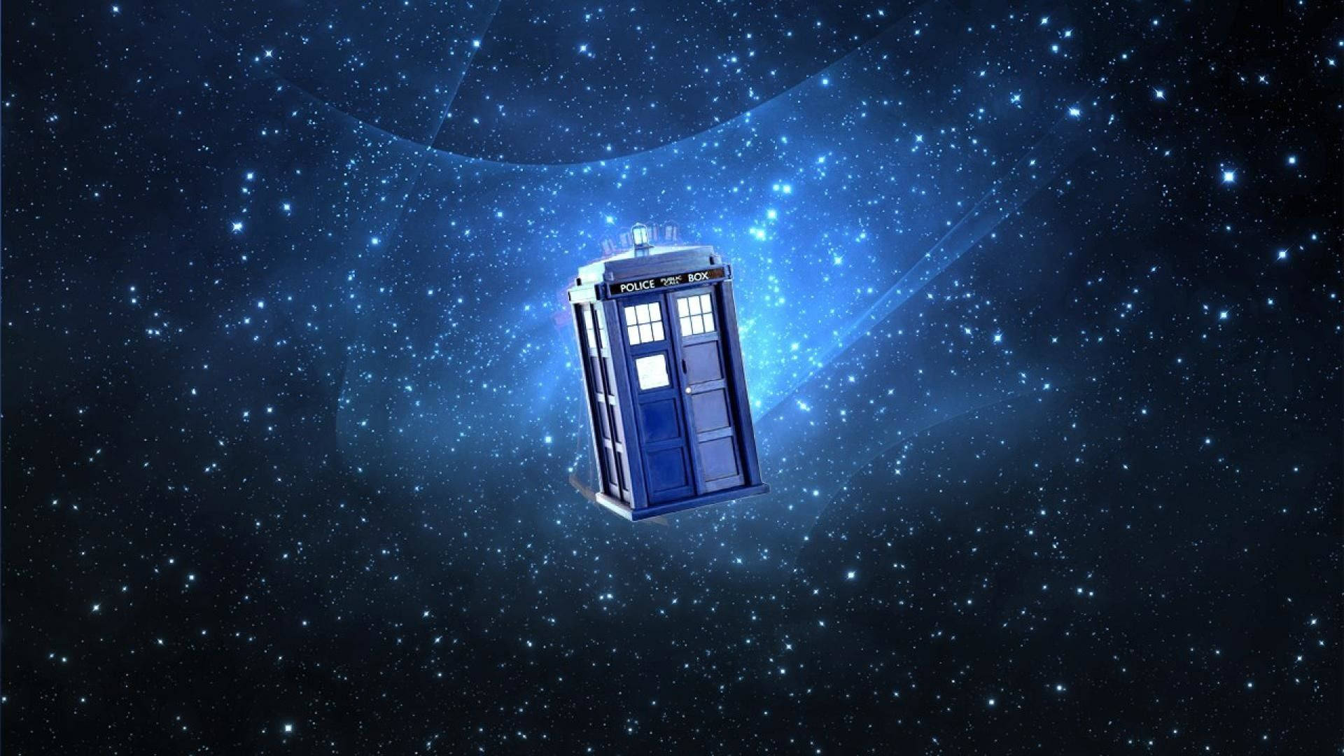 "The TARDIS travels the universe in search of adventure, Doctor Who leading the way." Wallpaper