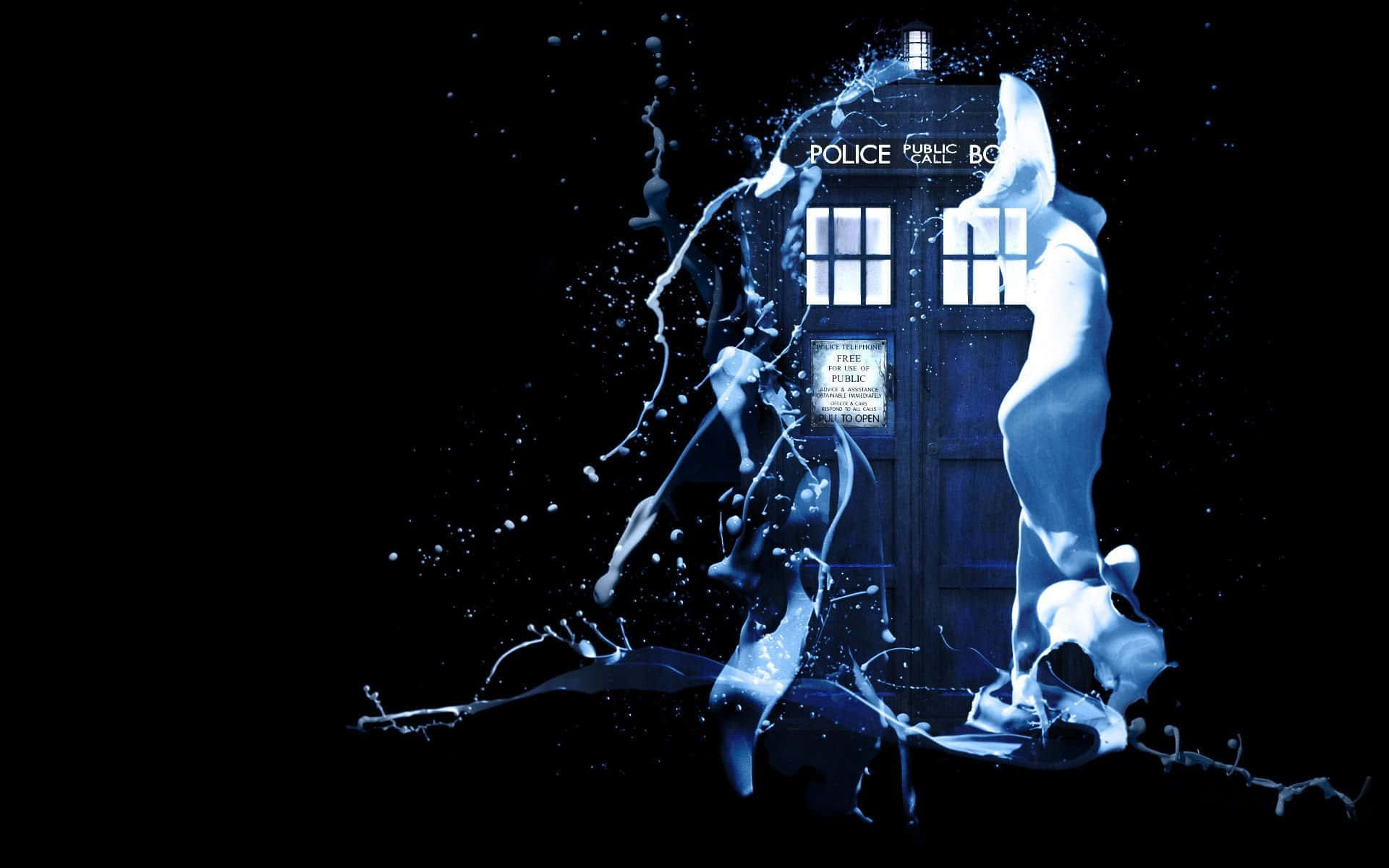 "Be prepared to explore time and space in the unique time machine, the Tardis" Wallpaper