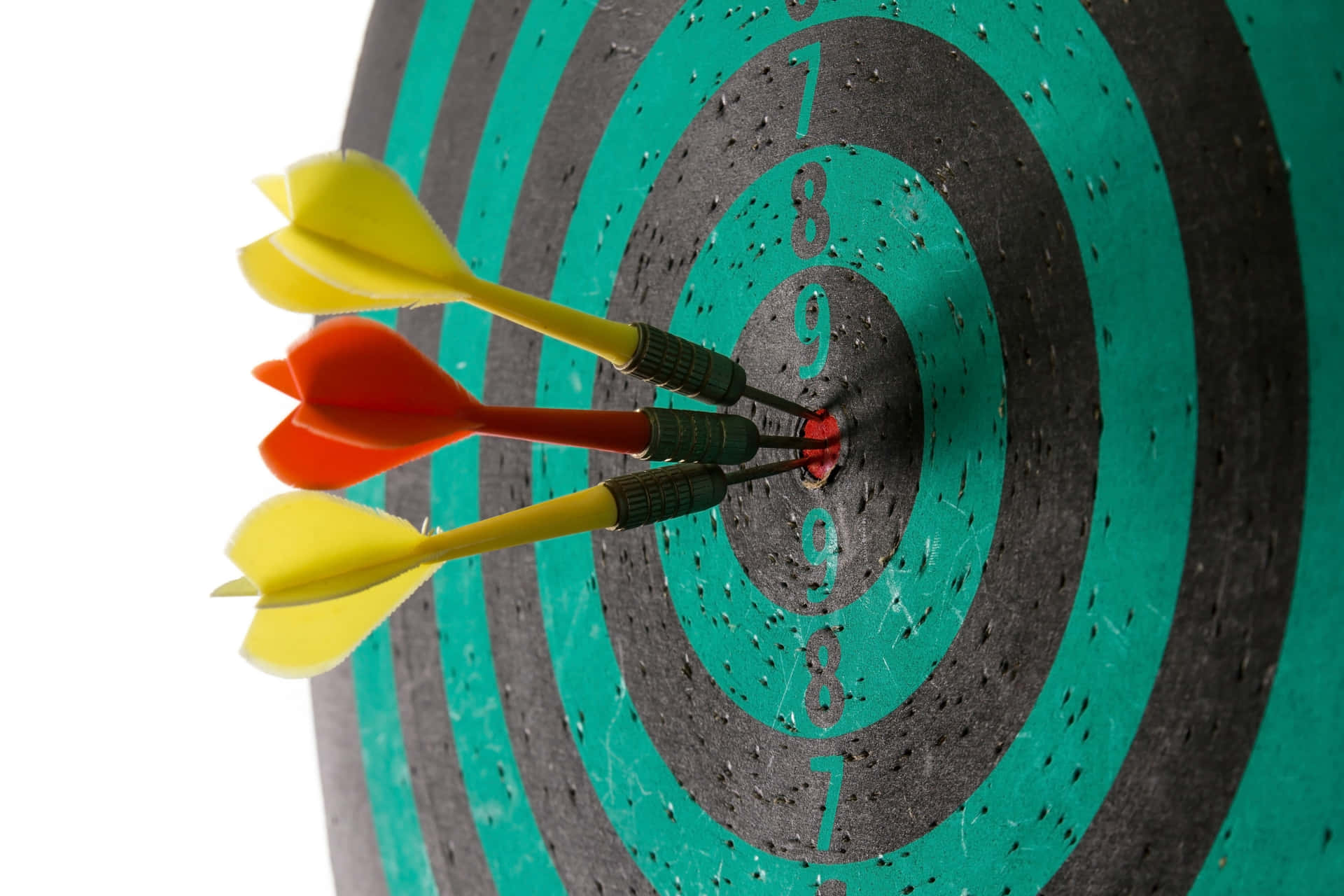 A Dart Board With A Target In The Center