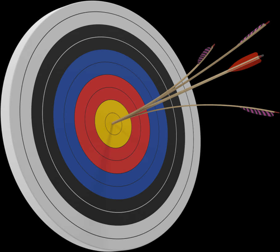Target Bulls Eye - Arrow Splits Arrow Target PNG