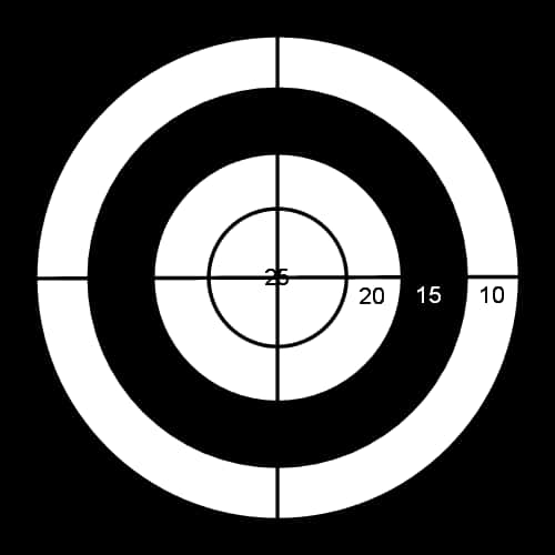 Target Bullseye Blackand White PNG