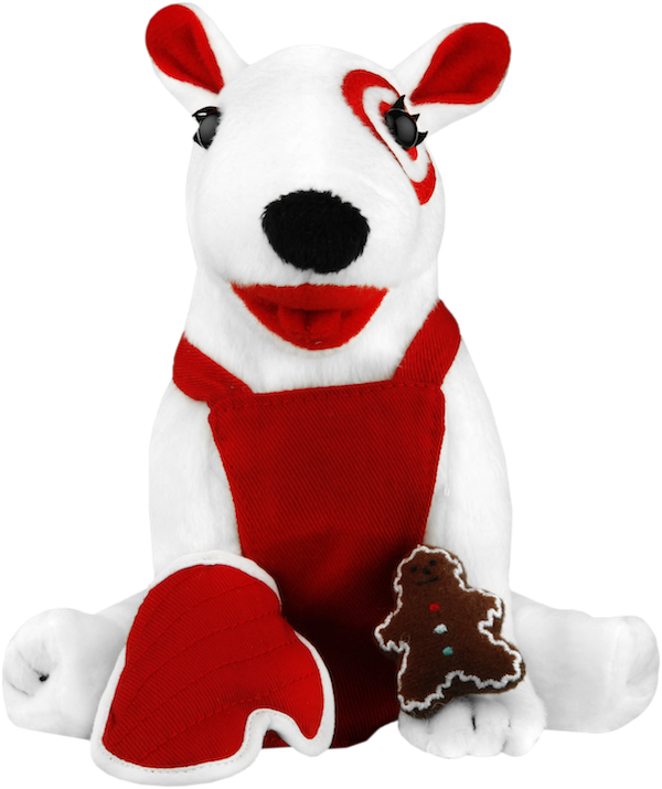 Target Bullseye Dog Plush Toy PNG