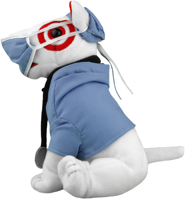 Target Dog Plushin Blue Outfit PNG