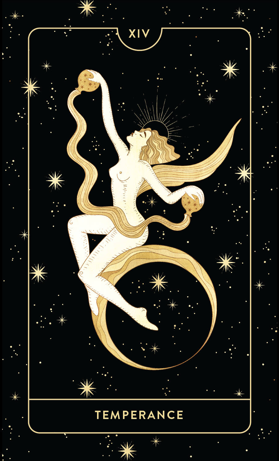 A Tarot Card With The Word Temperance Wallpaper