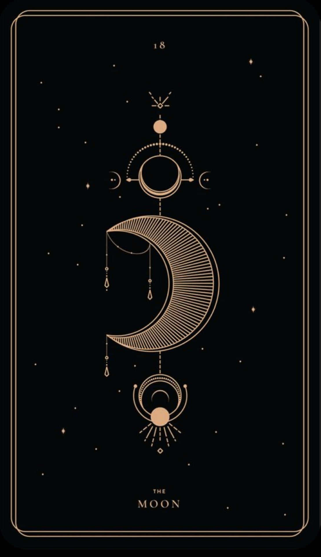 Tarot Card The Moon Aesthetic Wallpaper