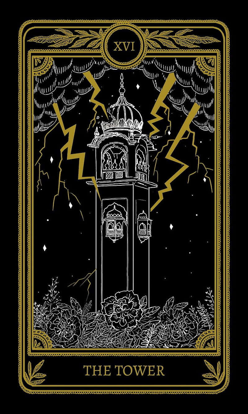 Tarot Card The Tower X V I Wallpaper