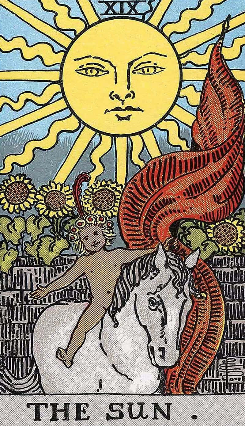 Tarot The Sun Card Artwork Wallpaper