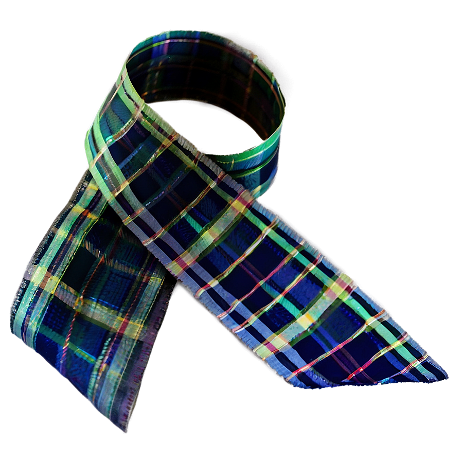 Tartan Plaid Ribbon Png 06242024 PNG