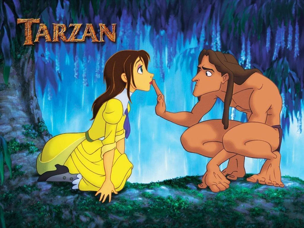 Tarzan and Jane Porter in the Wild Jungle Wallpaper