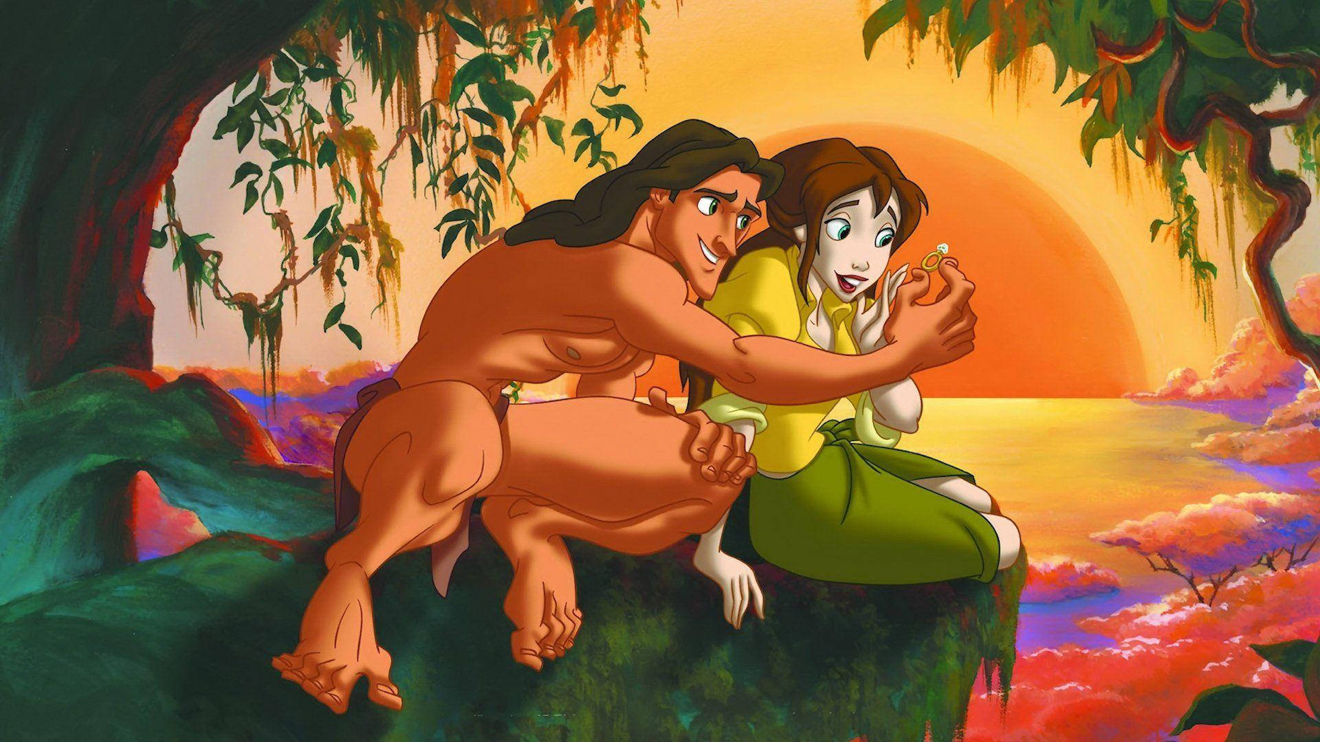 Download Tarzan Trying To Impress Jane Porter Wallpaper 