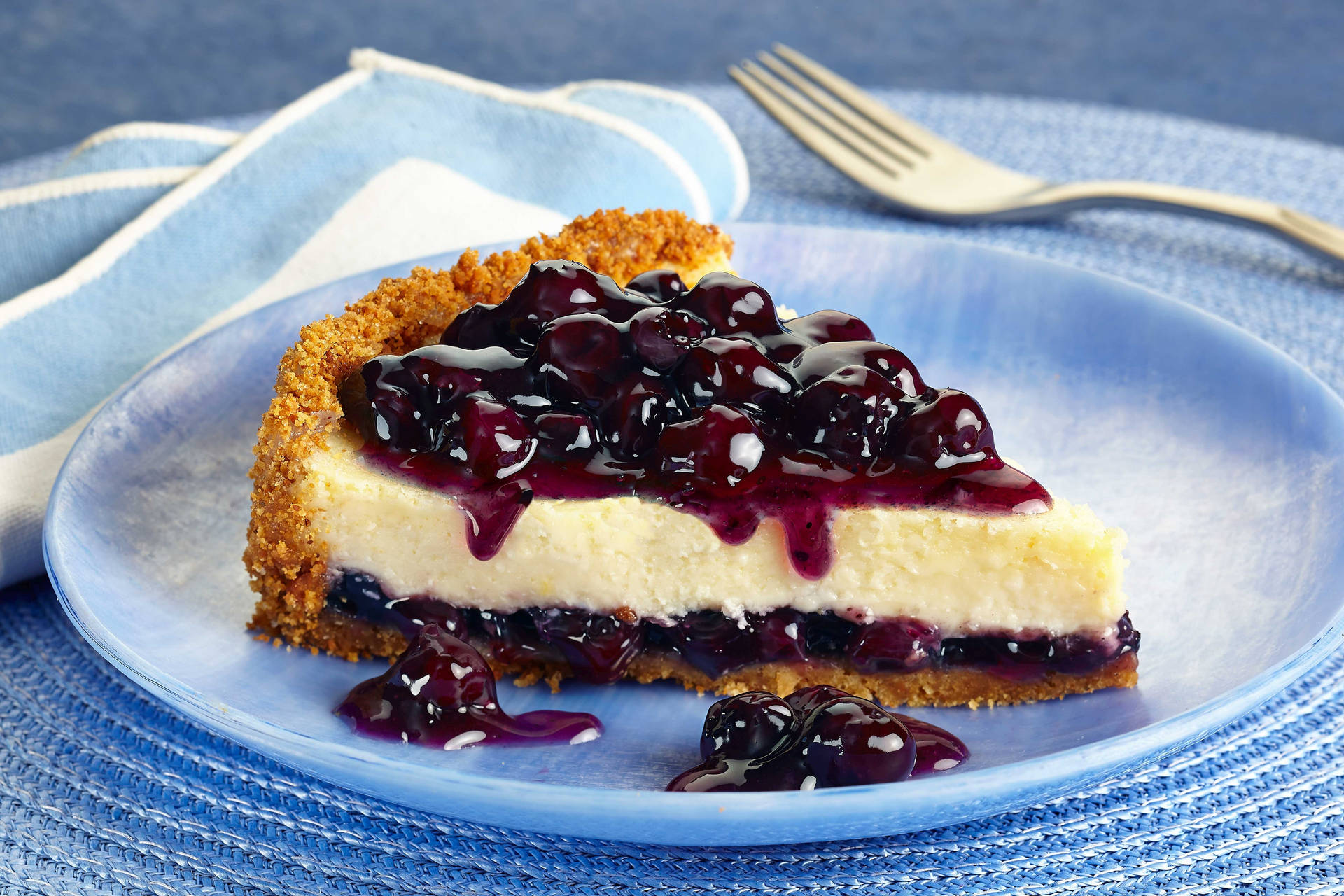 Tasty Blueberry Pie Slice