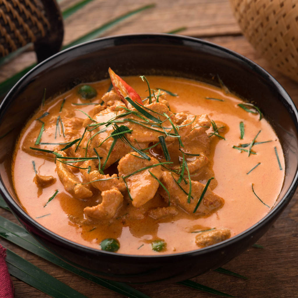 Deliziosopiatto Di Curry Tailandese. Sfondo
