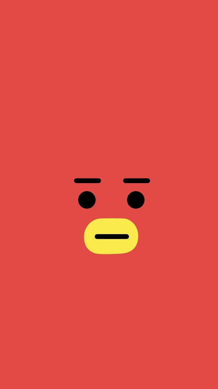 Bt21's Tata looks serious with hidden meaning. Wallpaper