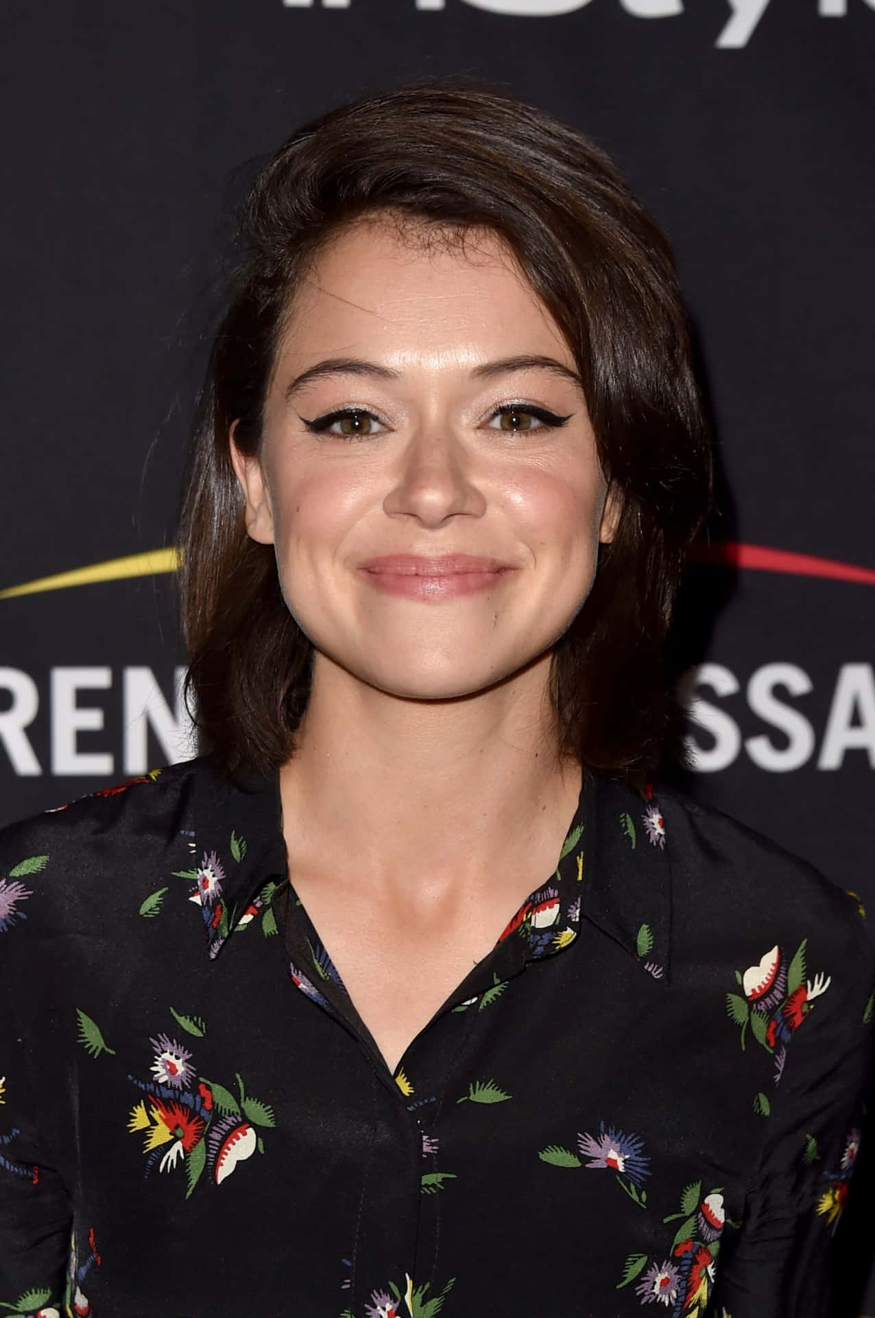 Tatiana Maslany Floral Top Event Appearance Wallpaper