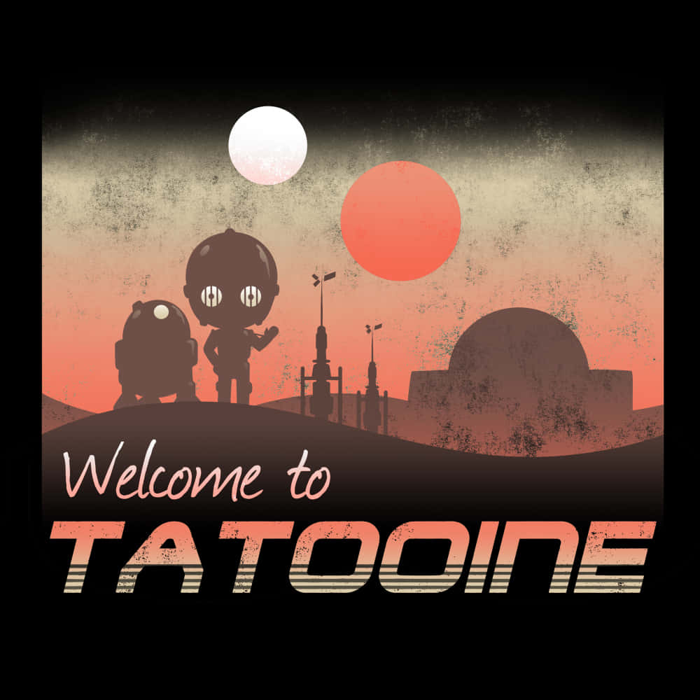 The rugged rocks and sands of Tatooine Wallpaper