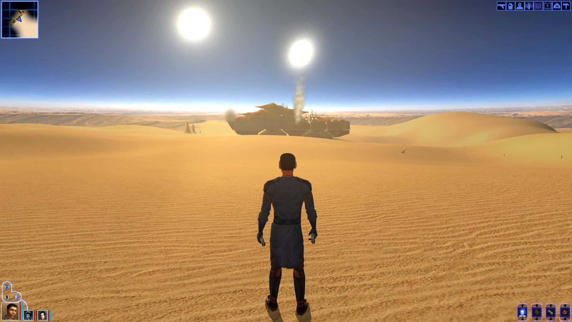 Welcome to Tatooine, That endlessly stretches across the twilight dunes Wallpaper