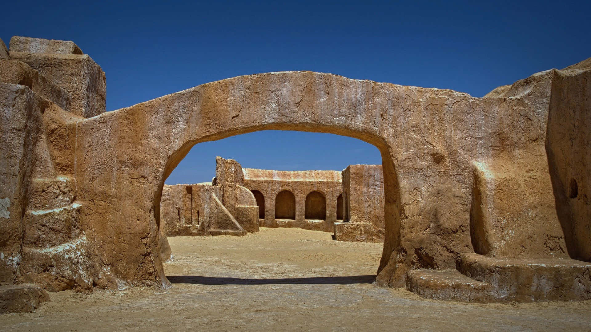 Ontdek De Schoonheid Van Tatooine Achtergrond