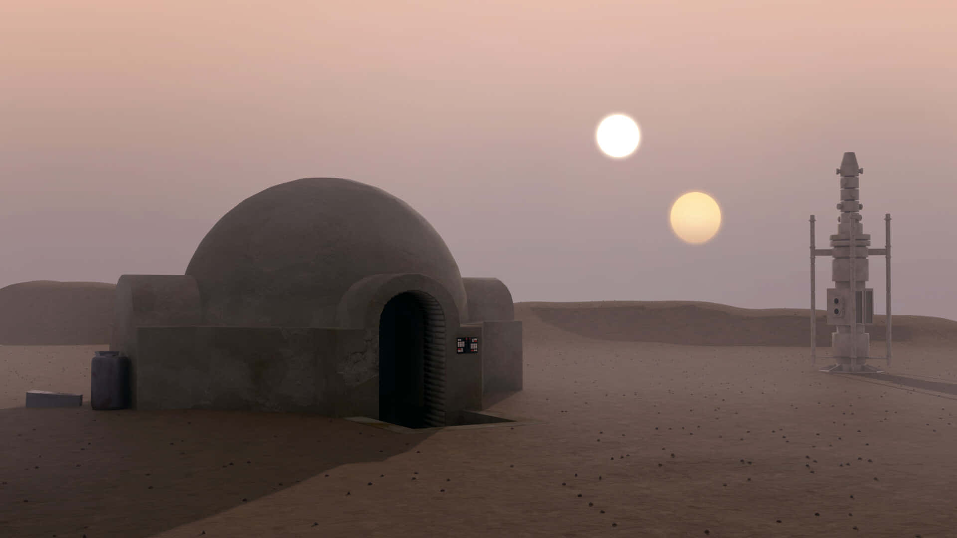 The deserts of Tatooine in all their beauty Wallpaper