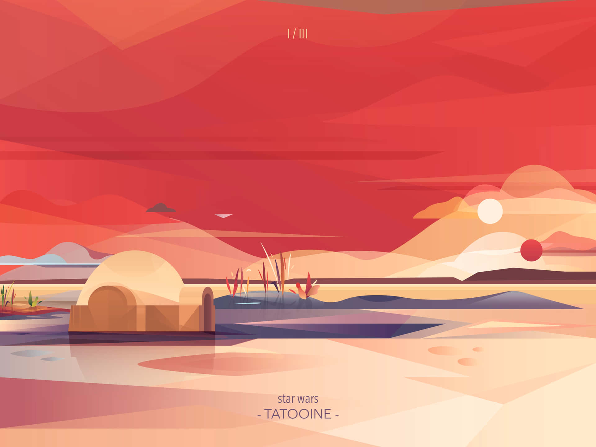 Tatooine; a Remote and Arid Desert Planet Wallpaper