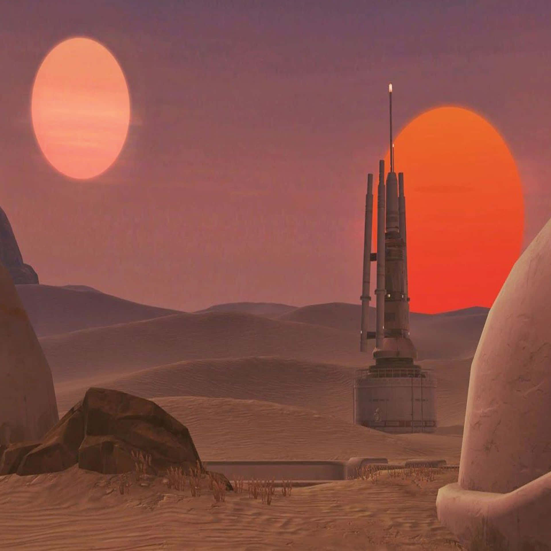 Norravindkraftverk Tatooine-bakgrund