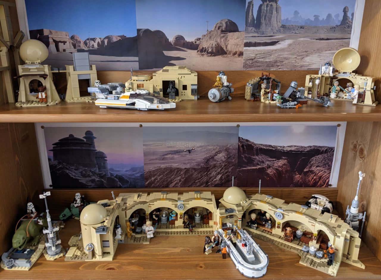 Juegode Construcción De Lego En El Fondo De Tatooine.
