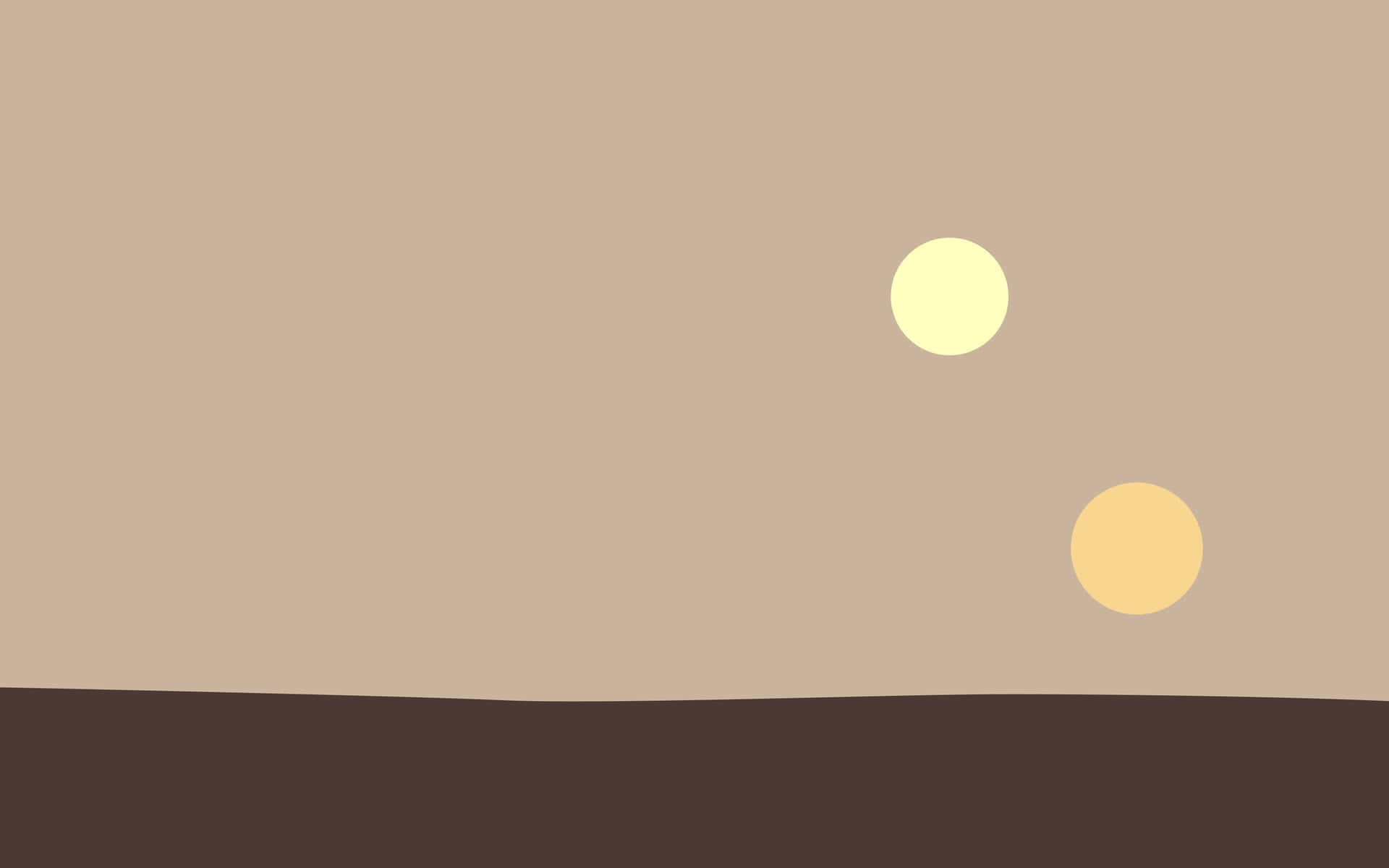 Tatooine Twin Suns Silhouette Wallpaper
