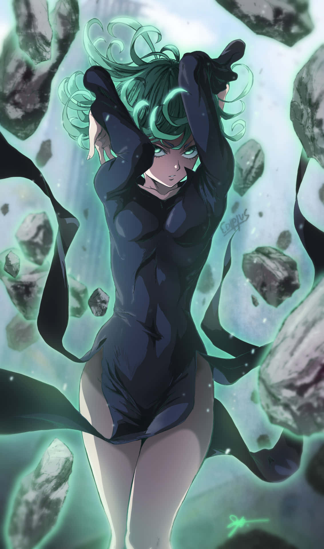 Powerful Tatsumaki in Action Wallpaper