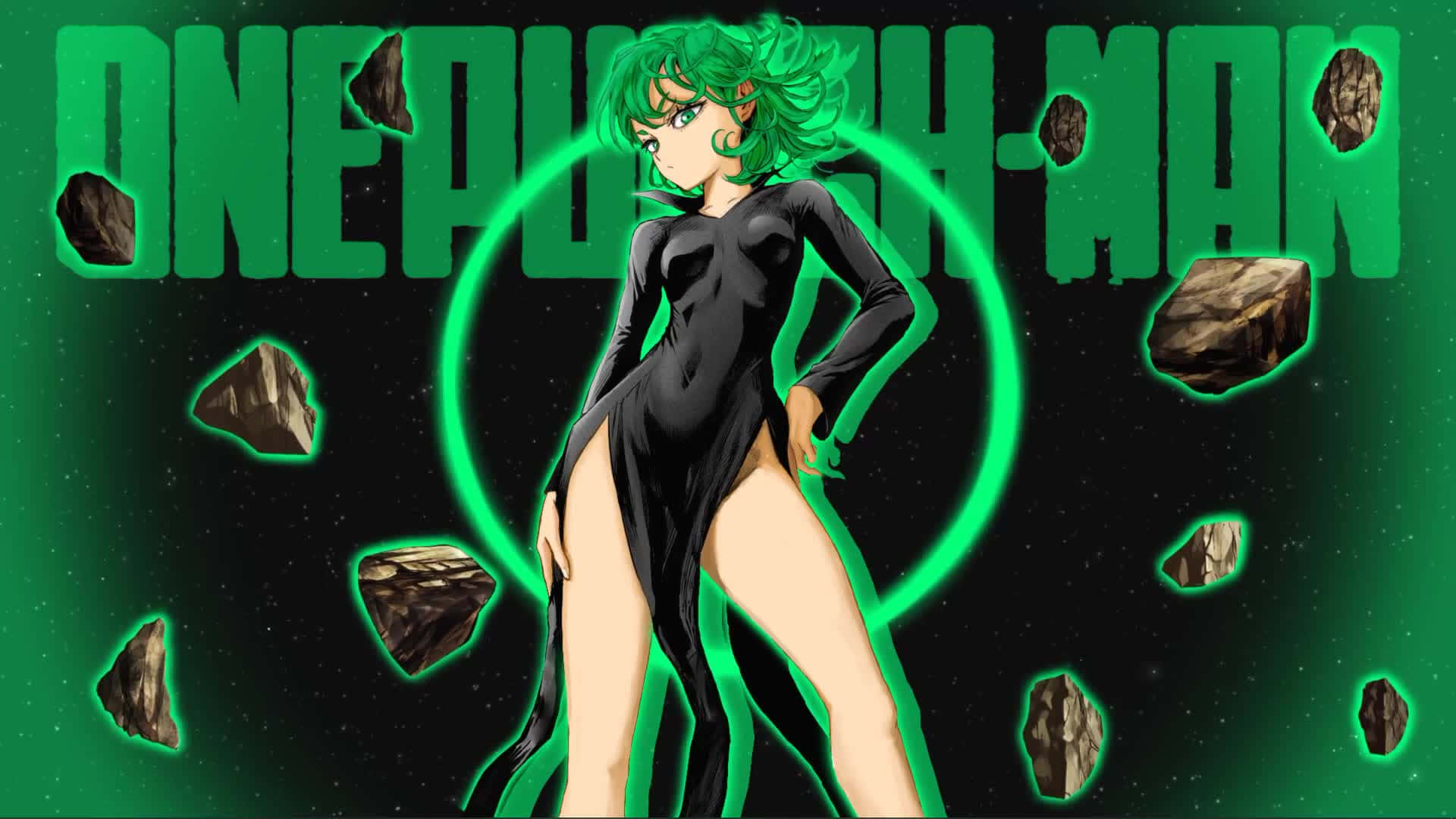 Enigmatic Tatsumaki Unleashing Her Powers Wallpaper