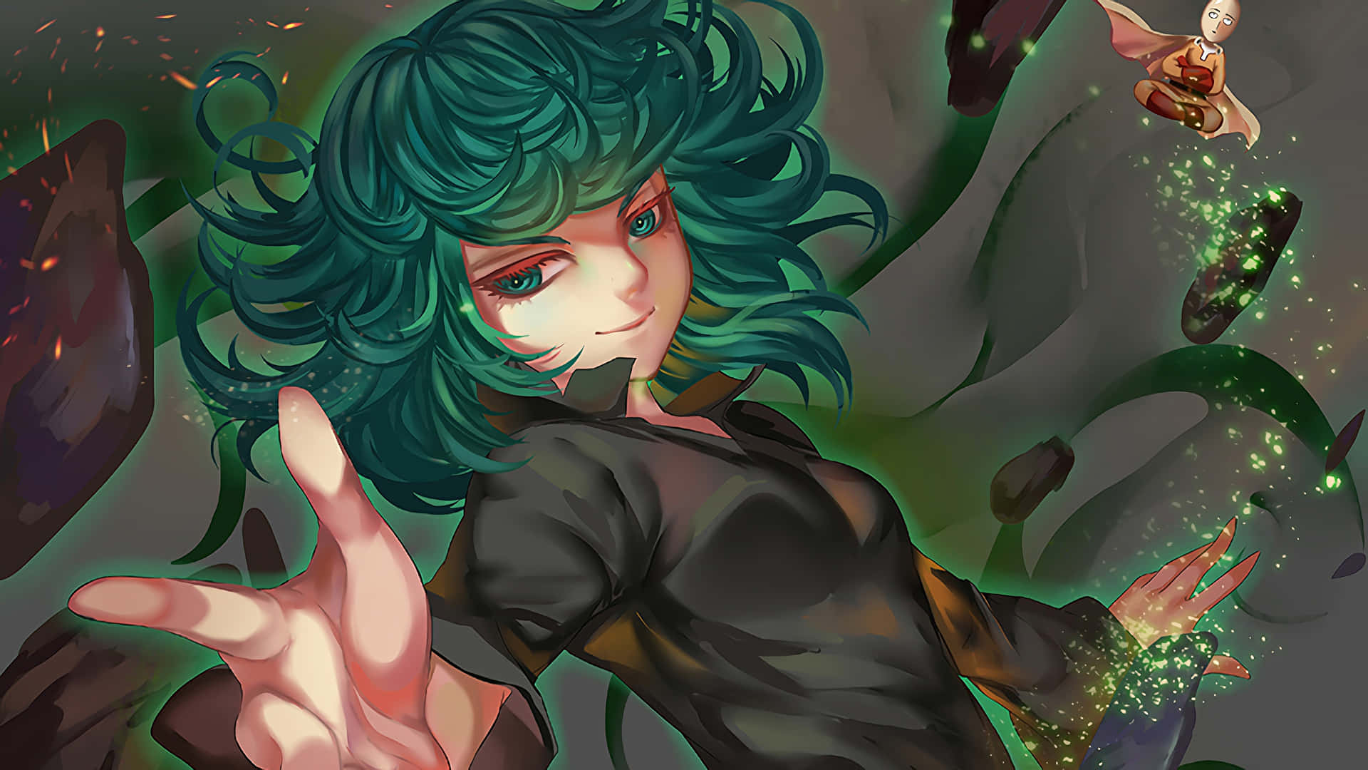 Powerful Tatsumaki in Action Wallpaper