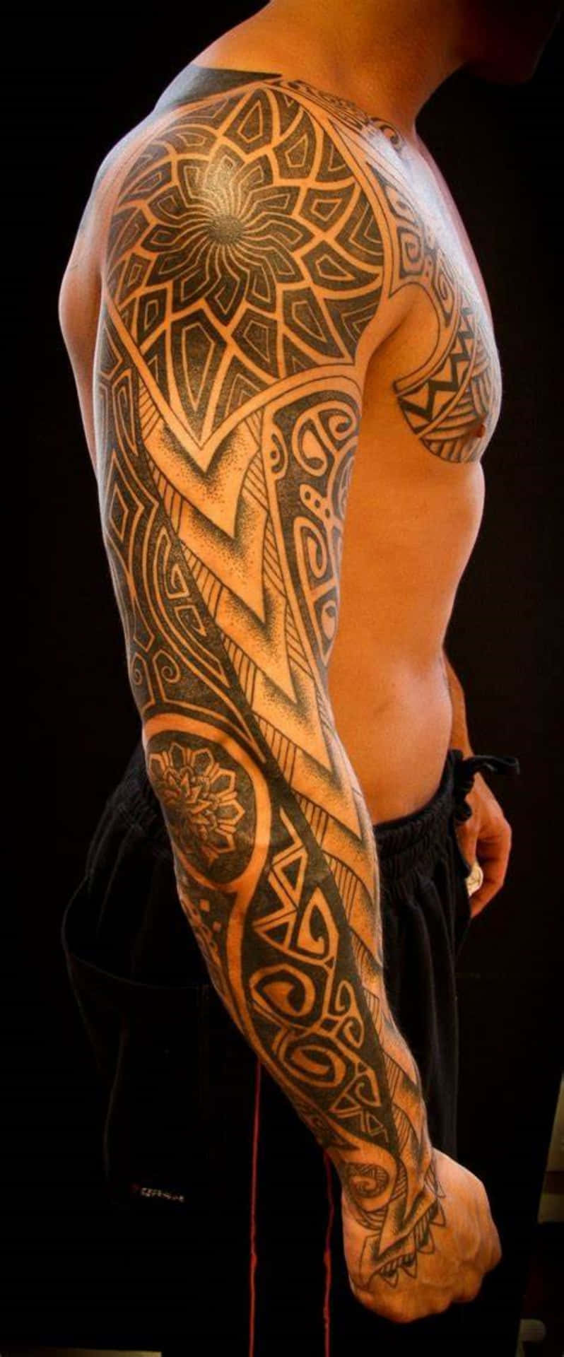 Tribal Flower Tattoo Arm Picture