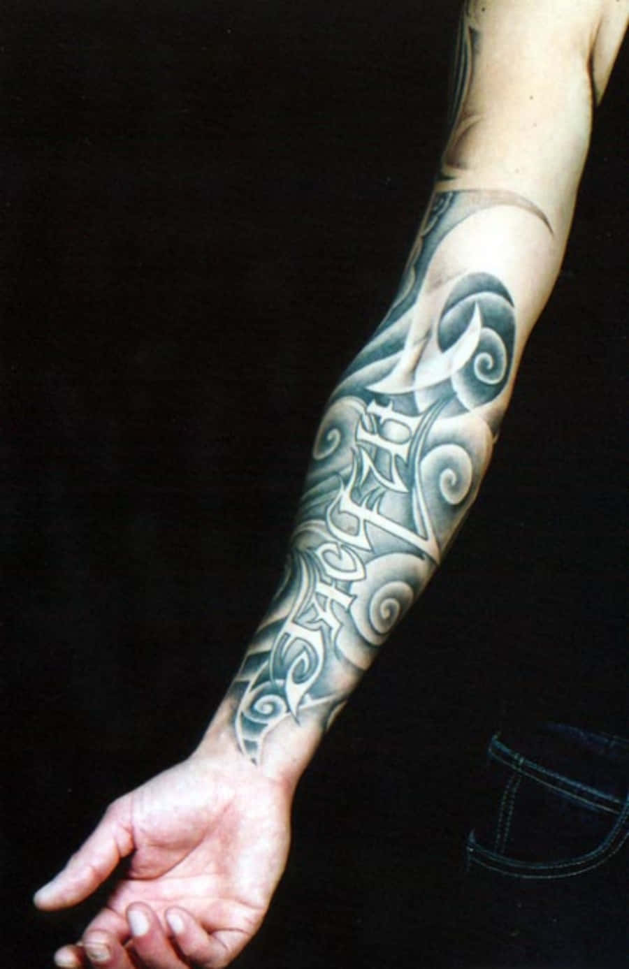 Man Tribal Tattoo Arm Picture