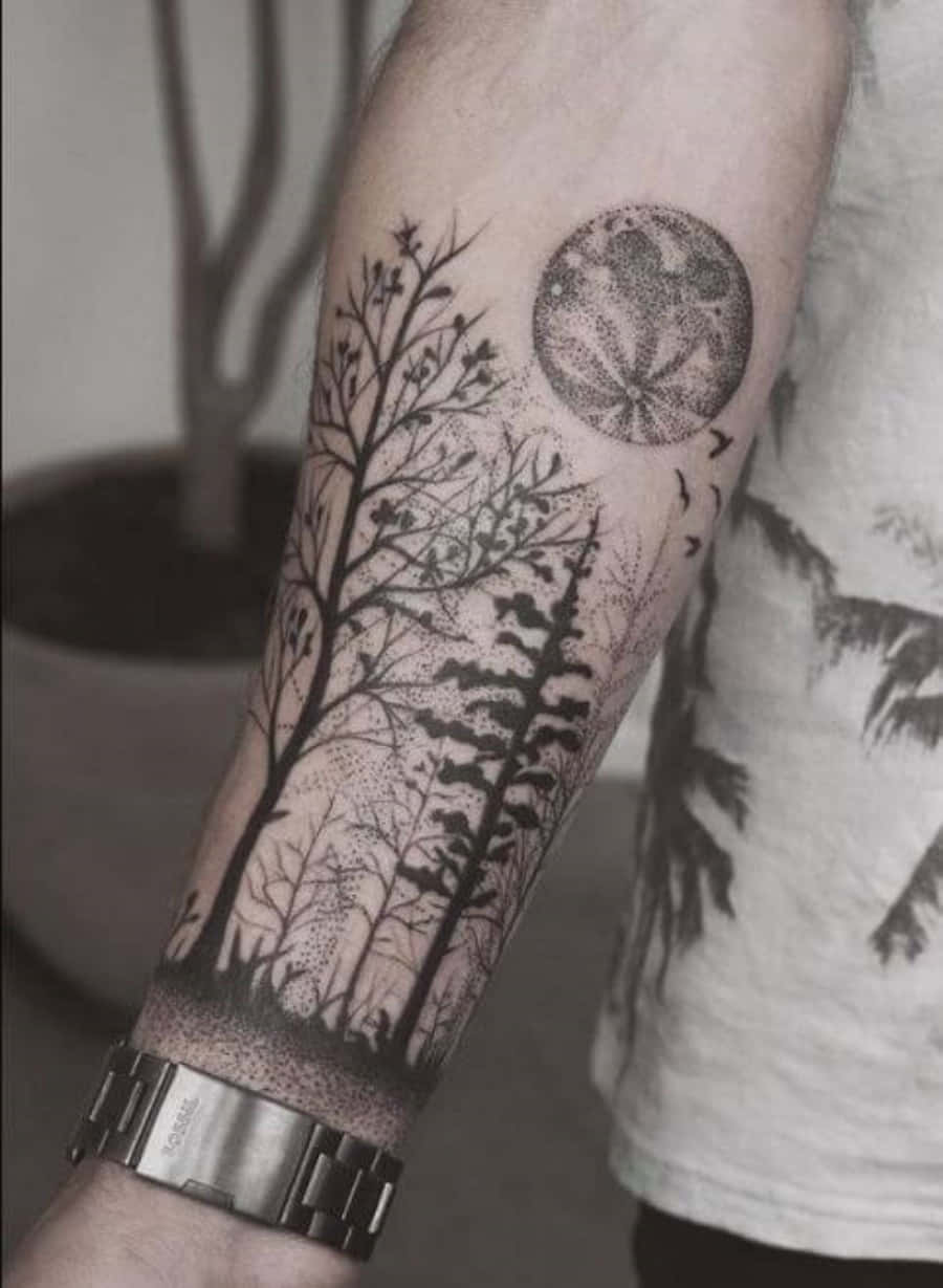 Intricate Tribal Tattoo Design on Arm
