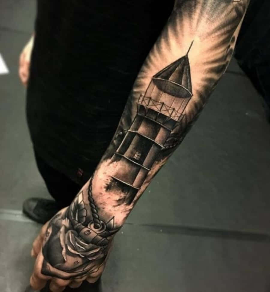 Caption: Intricate Artwork Displayed on Tattooed Arm