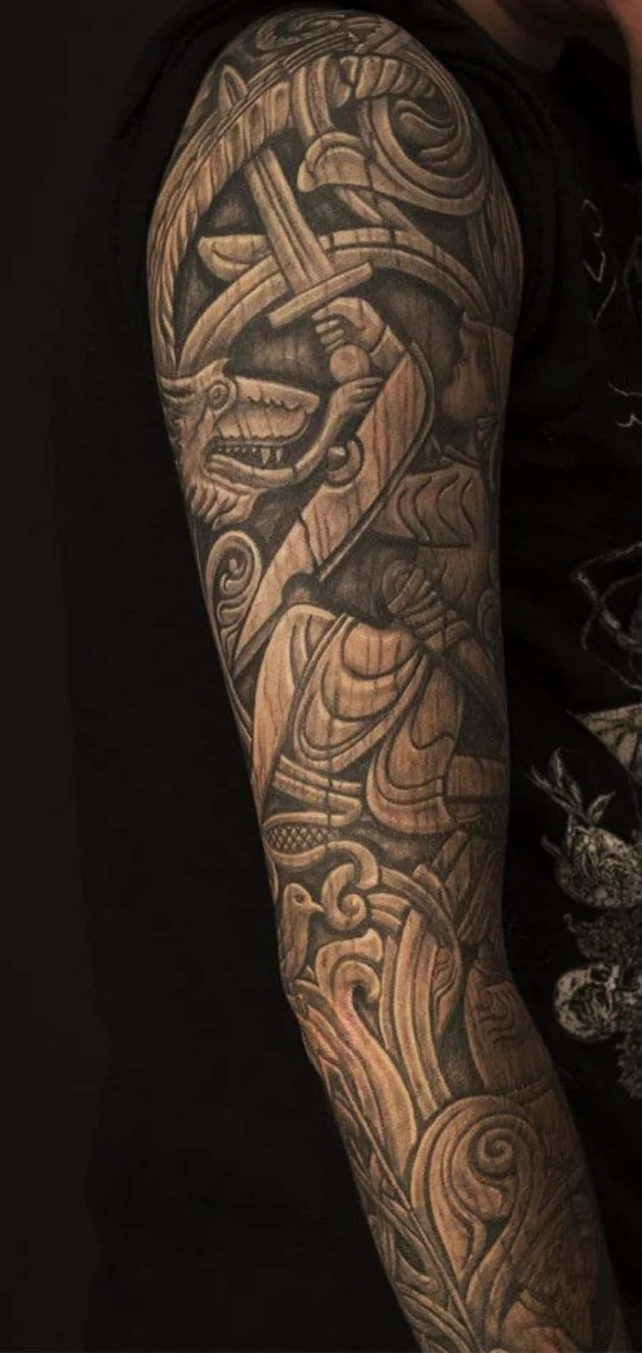 Norsesaga Illustrazione Tatuaggio Sul Braccio