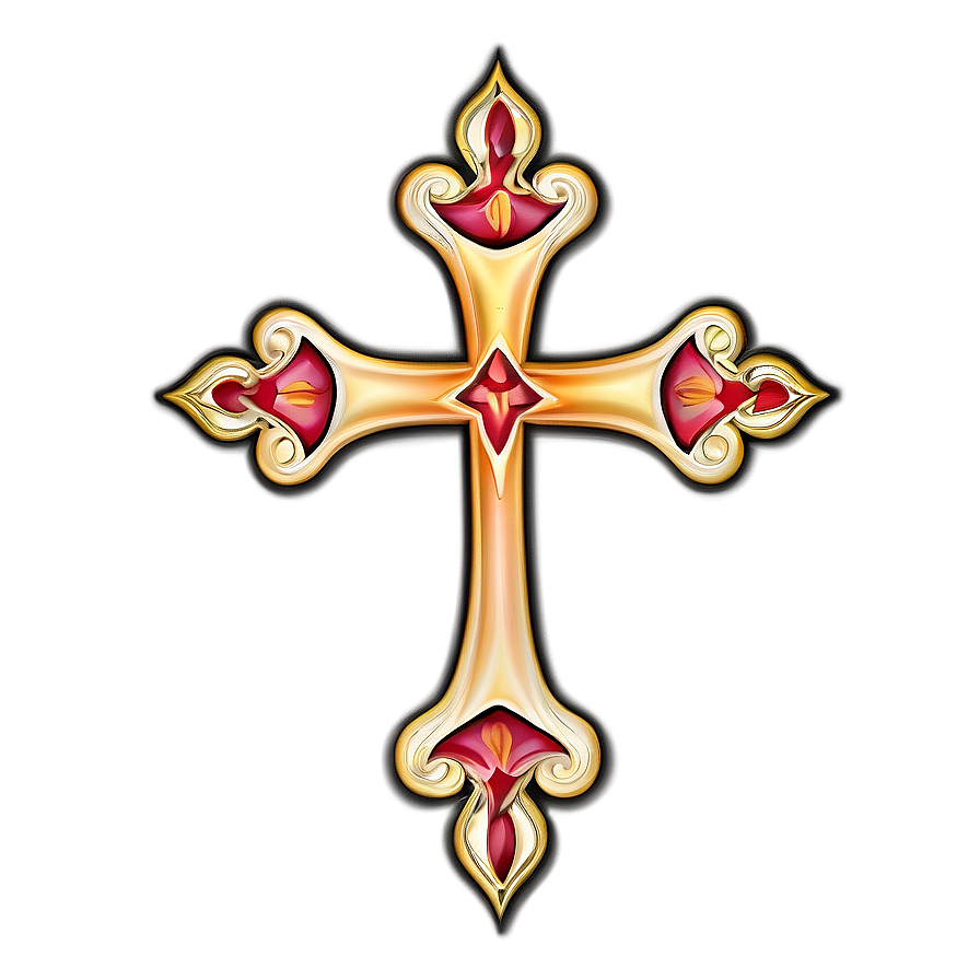 Tattoo Style Cross Outline Png Pst98 PNG