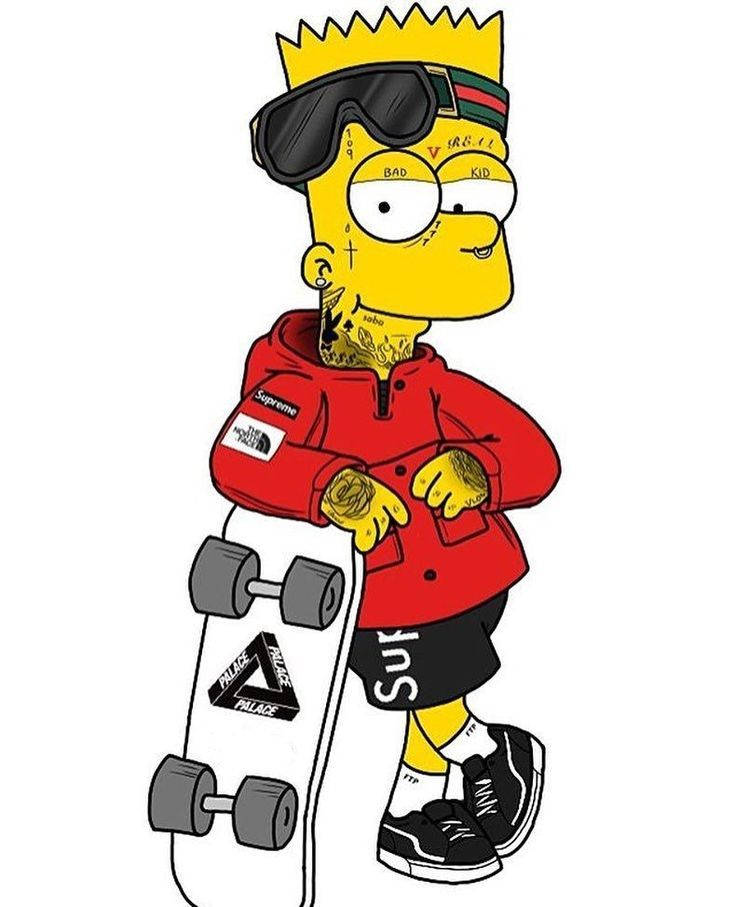 Tattooed Bart Simpson Swag Wallpaper