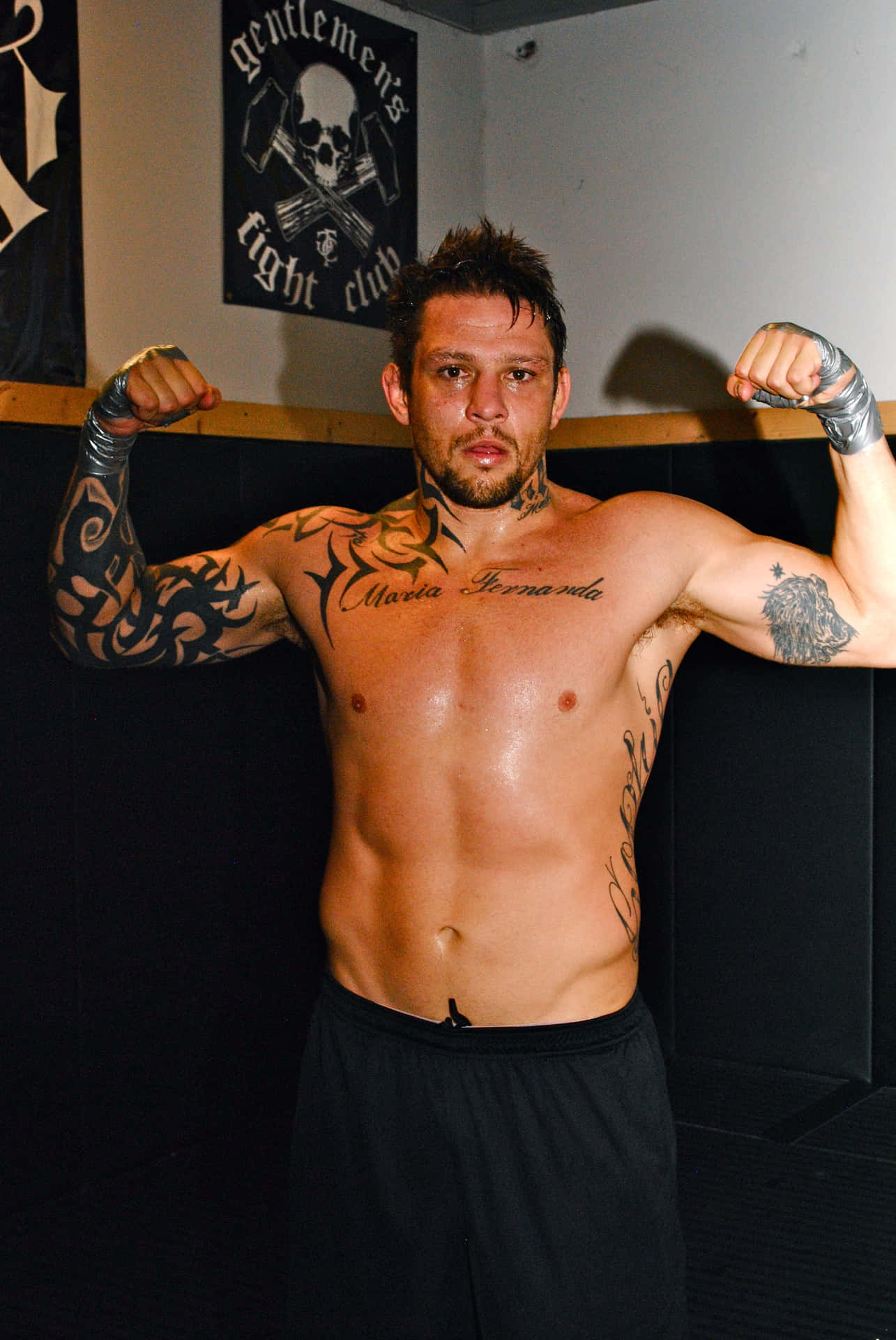 Tattooed Brazilian Mixed Martial Arts Fighter Renato Sobral Photograph Wallpaper
