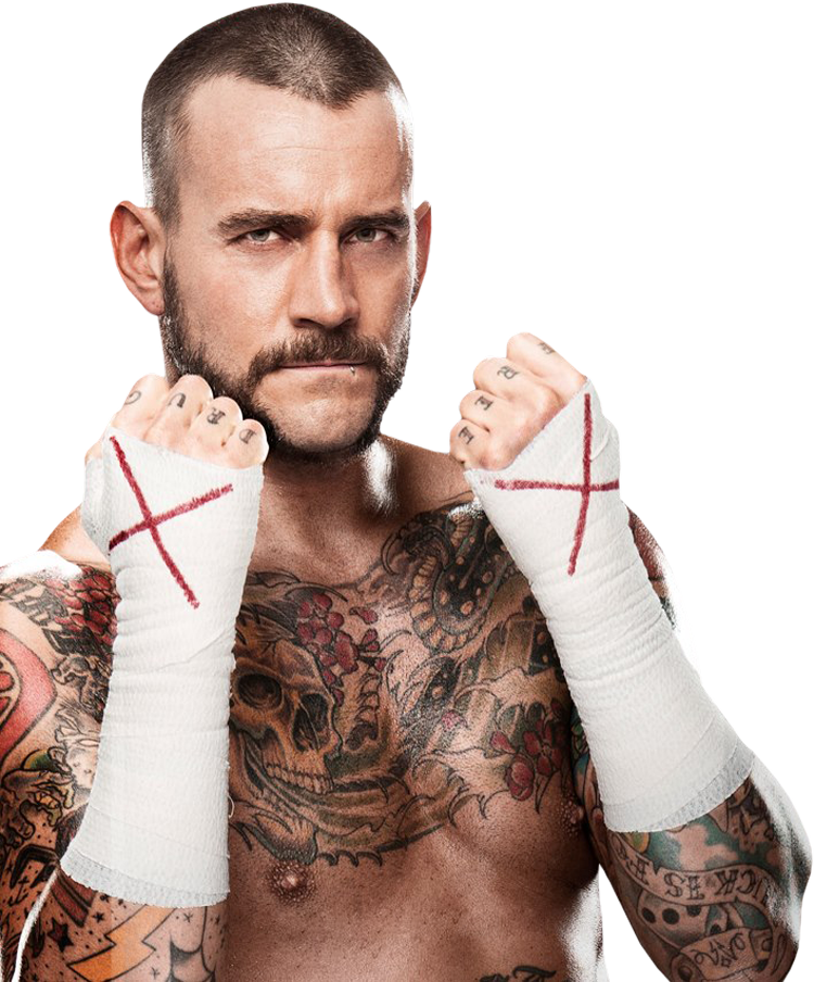 Tattooed Fighter Raising Fists PNG