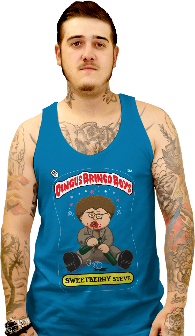 Tattooed Manin Graphic Tank Top PNG